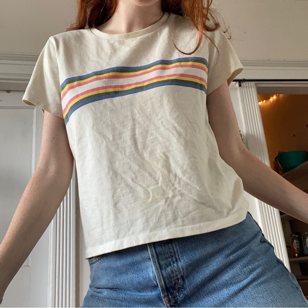 striped reformation tee!